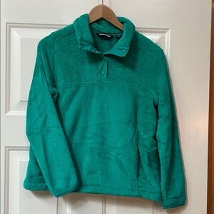 Lands' End Teal Fleece Pullover